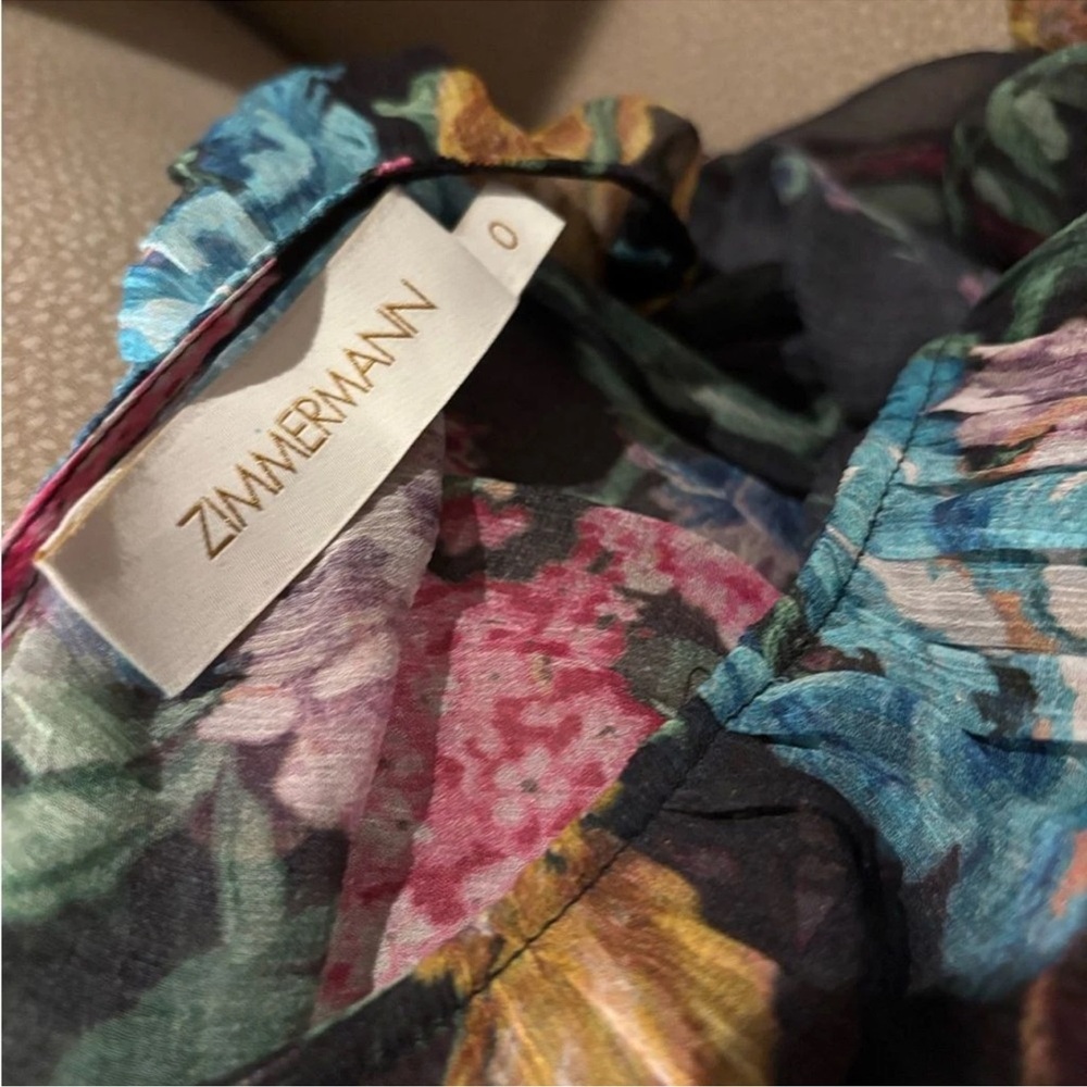 NWOT Zimmermann  ninety six Floral Black Dress - Picture 12 of 14